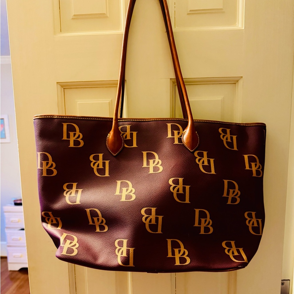 Large Dooney and Bourke monogrammed tote